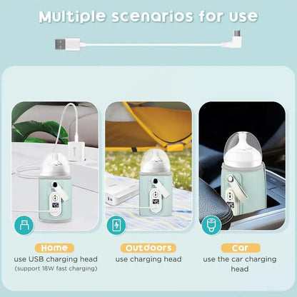 Portable Baby Bottle Warmer - USB Rechargeable; Free Shipping