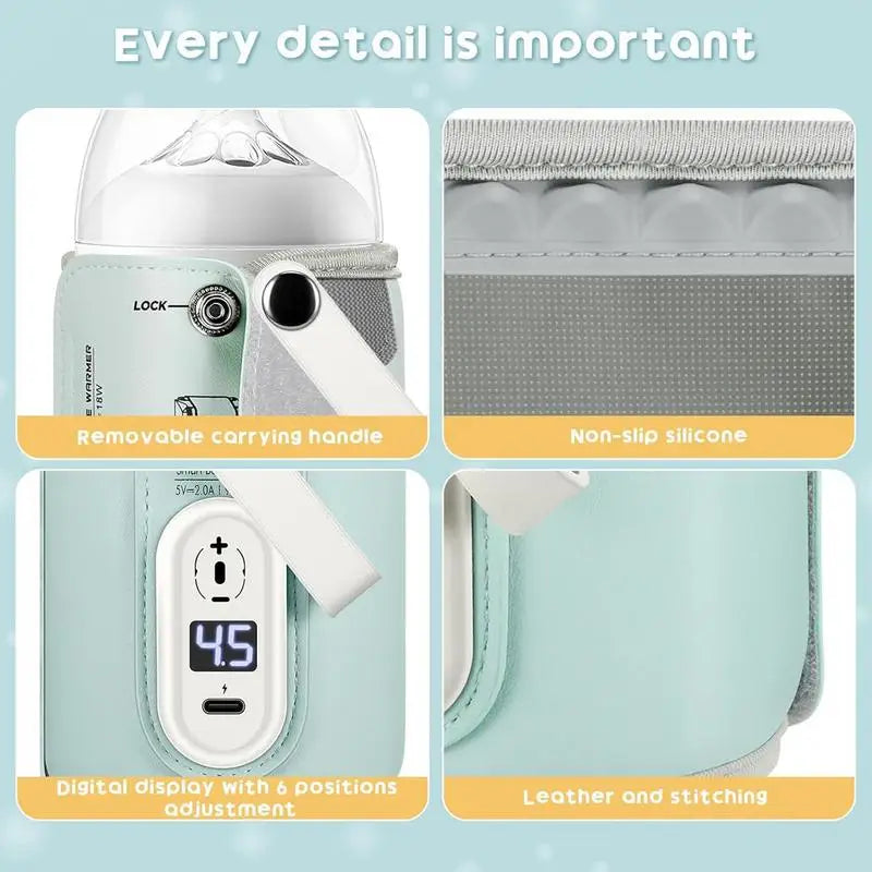 Portable Baby Bottle Warmer - USB Rechargeable; Free Shipping