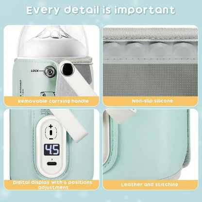 Portable Baby Bottle Warmer - USB Rechargeable; Free Shipping